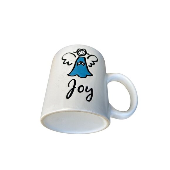 Set Of 3 Holiday-Themed Ceramic Mugs With Colorful Interiors - Peace Joy & Hope - Picture 10 of 12